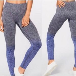 LULULEMON ATHLETICA Balance & Resist 7/8 Tight In Midnight Navy/White/Psychic Om